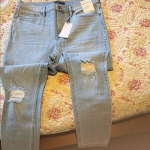 Calvin Klein Jeans Light Blue Ripped Skinny Jeans